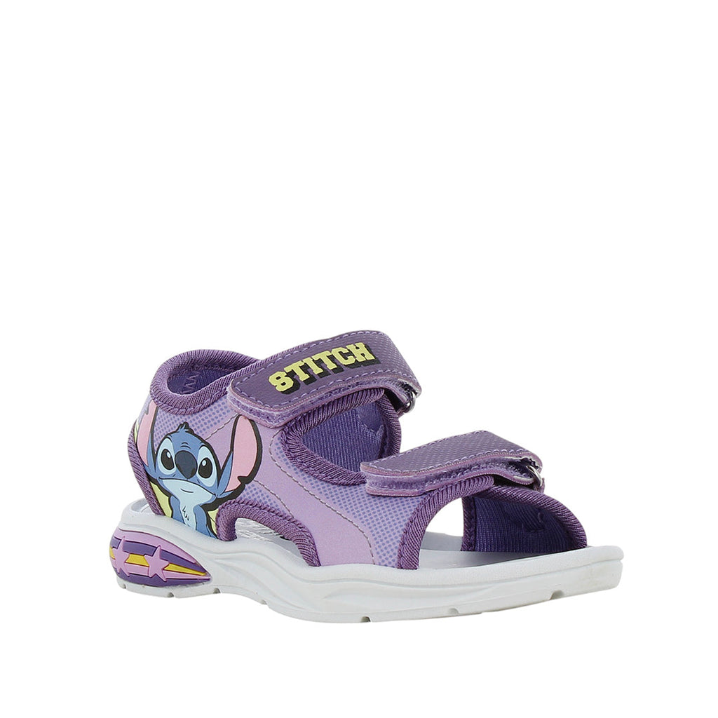 Sandalias Stitch para niña color morado
