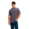 Camisa Polo Burnout Henley para hombre color morado