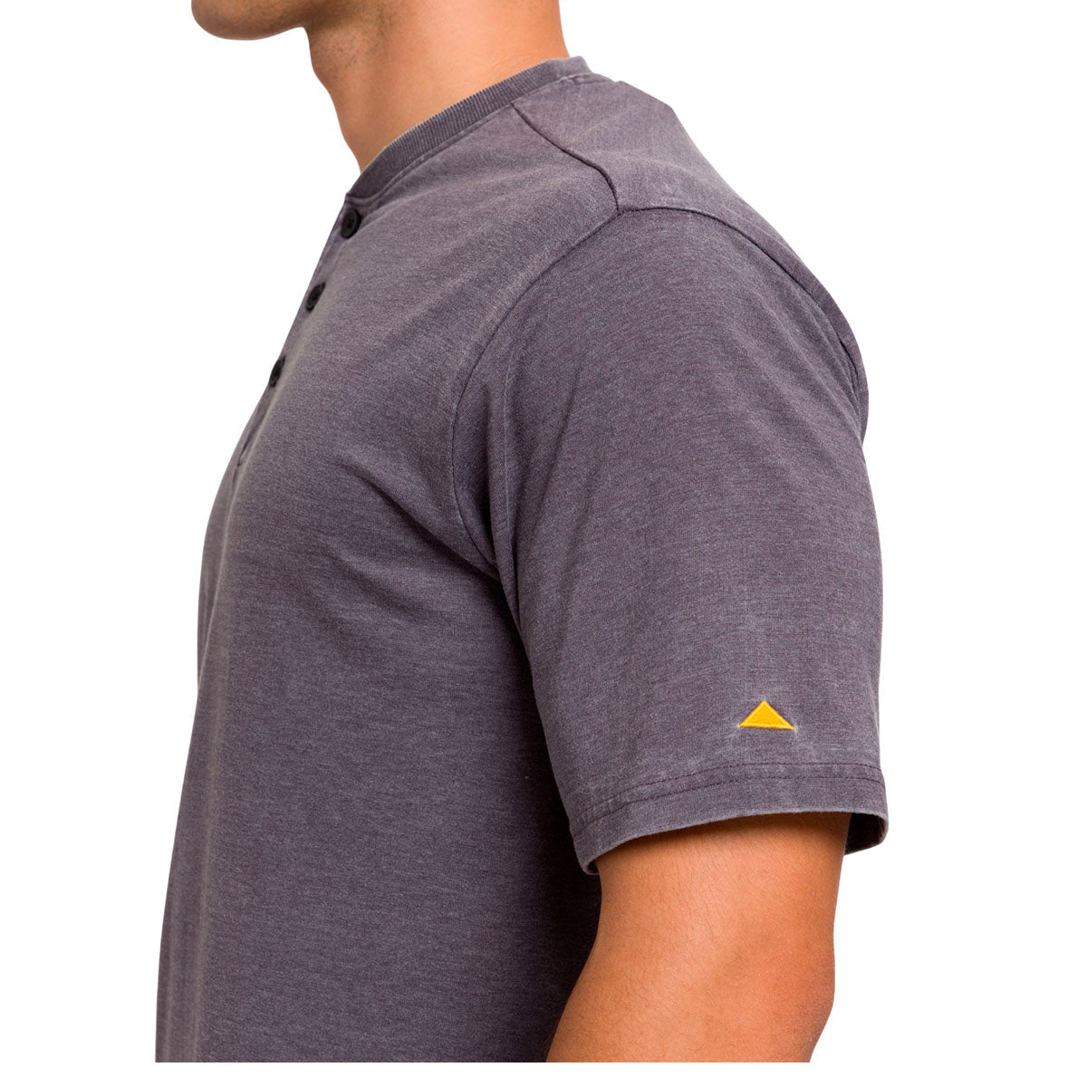 Camisa Polo Burnout Henley para hombre color morado