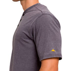 Camisa Polo Burnout Henley para hombre color morado