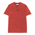 Camisa Polo Burnout Henley para hombre color rojo