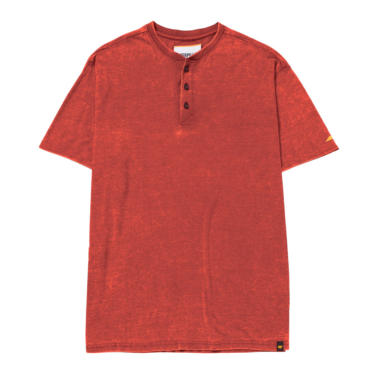 Camisa Polo Burnout Henley para hombre color rojo