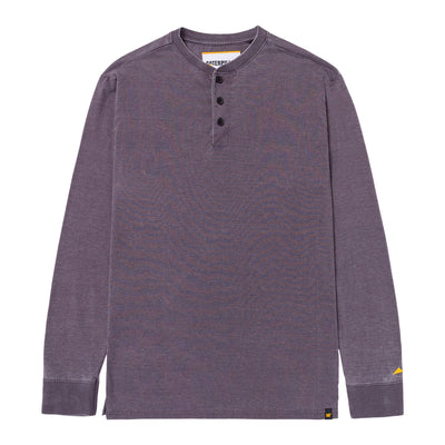 Camisa Polo Burnout Henley para hombre color morado