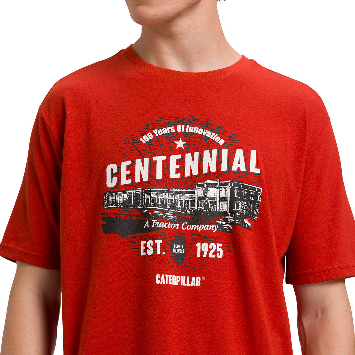 Camiseta Centennial para hombre color rojo