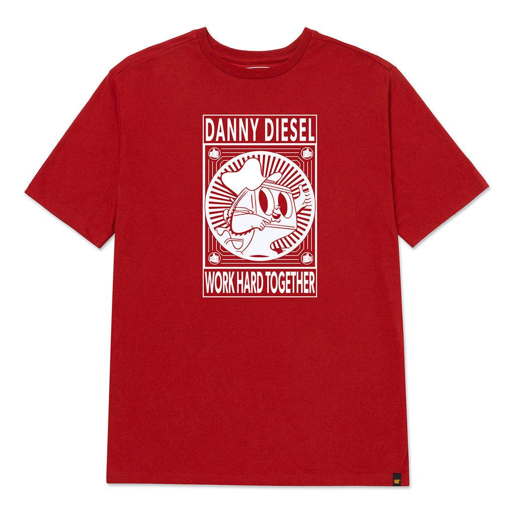 Camiseta Danny Diesel para hombre color rojo