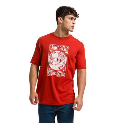 Camiseta Danny Diesel para hombre color rojo
