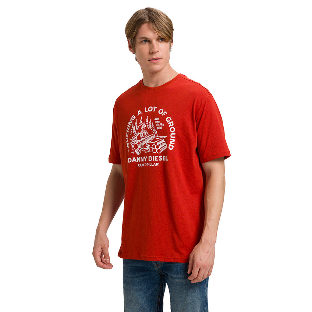 Camiseta Danny Diesel para hombre color rojo