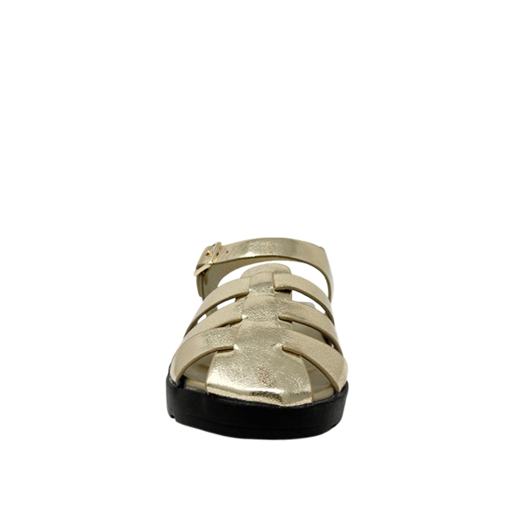 Sandalias flats Alinna para niña color dorado