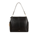 Cartera satchel Alma para mujer color negro