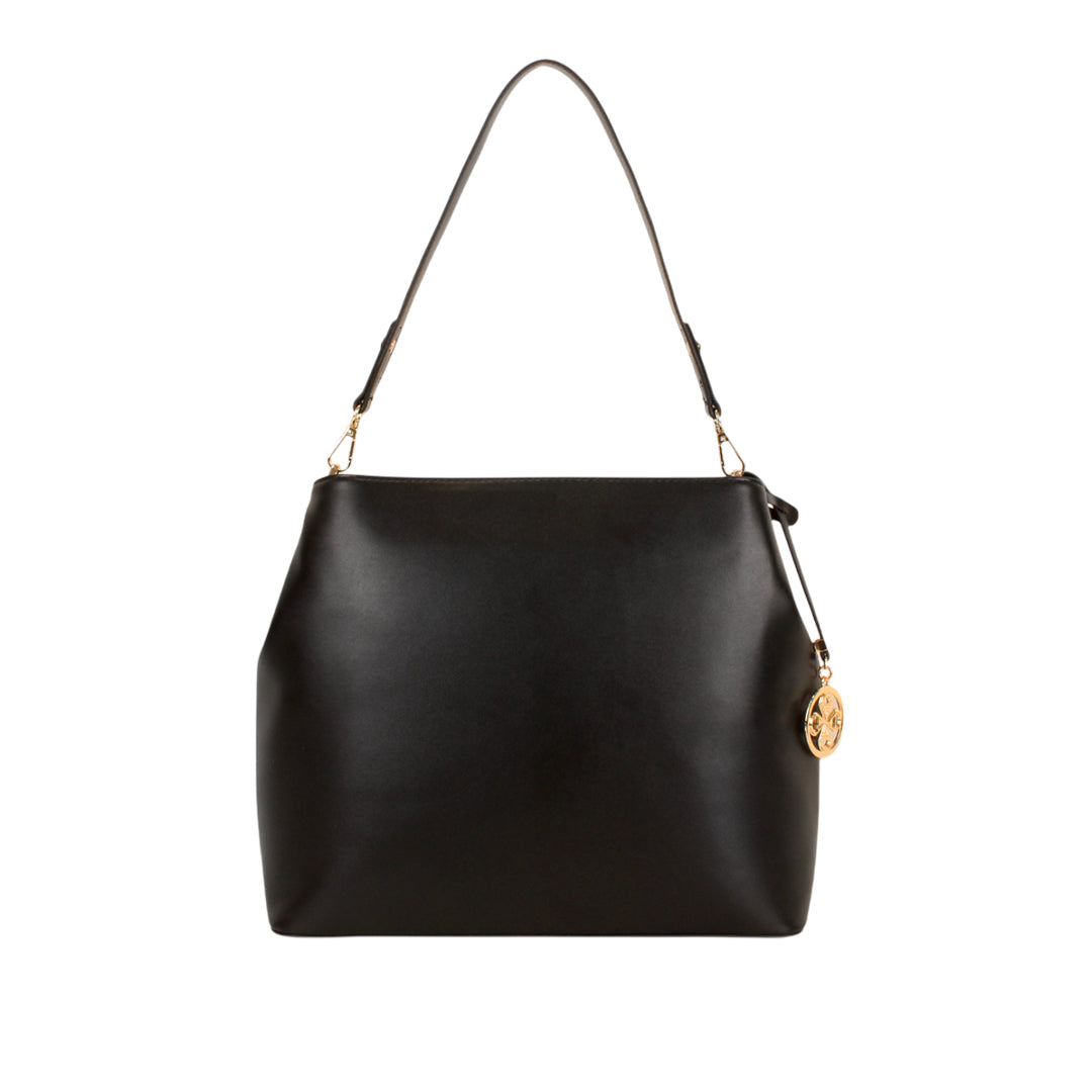 Cartera satchel Alma para mujer color negro