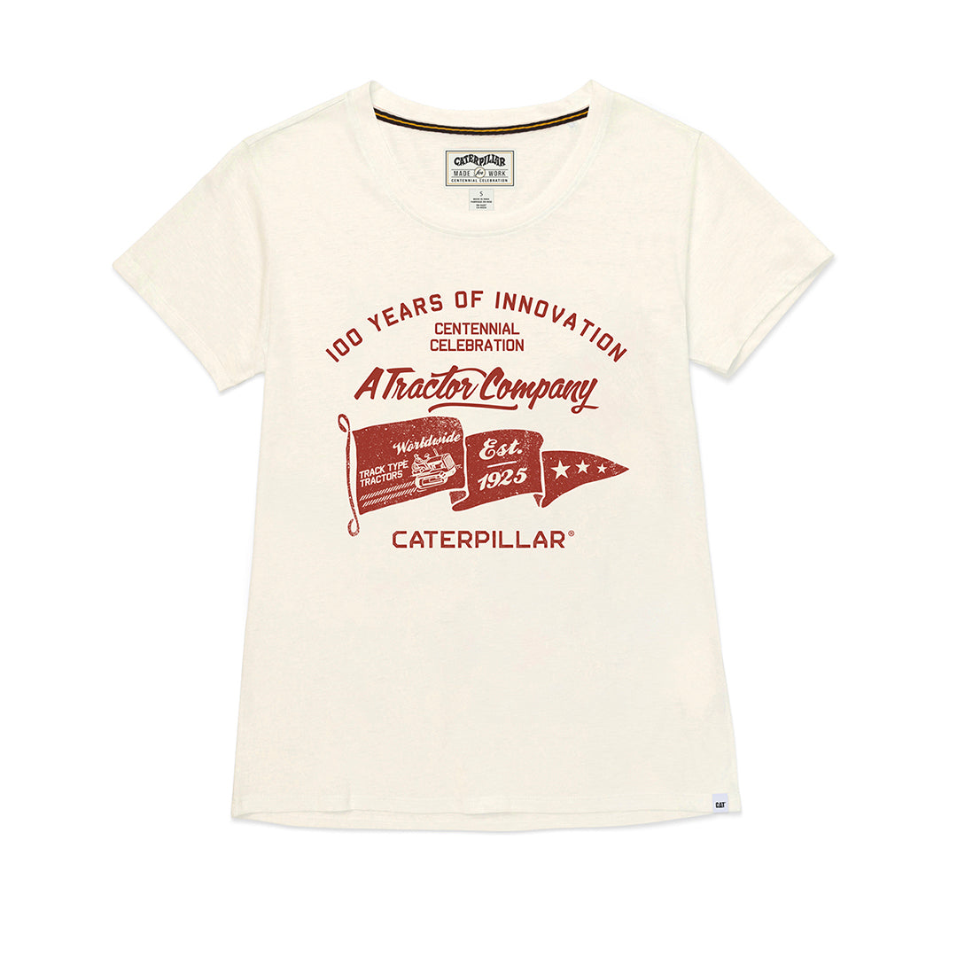 Camiseta Crew Centennial para mujer color blanco