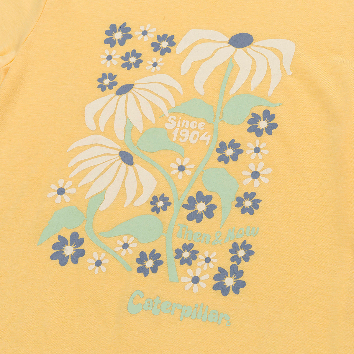 Camiseta Crew Floral para mujer color amarillo