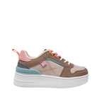 Sneakers Gali para niña color café y rosado