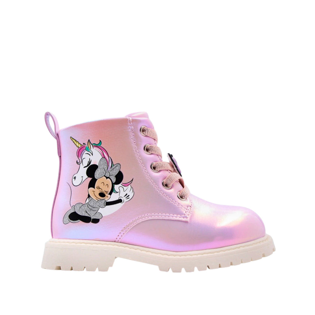 Botas Minnie para niña color rosado