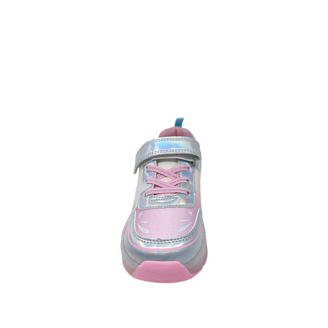 Sneakers con luces Gitty para niña color plateado