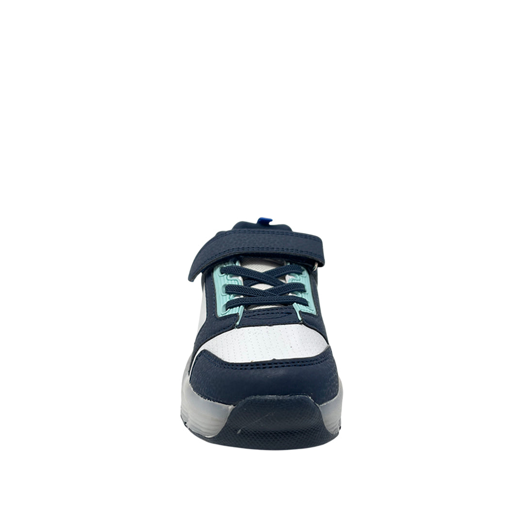 Sneakers con luces Glen para niño color blanco, azul y negro