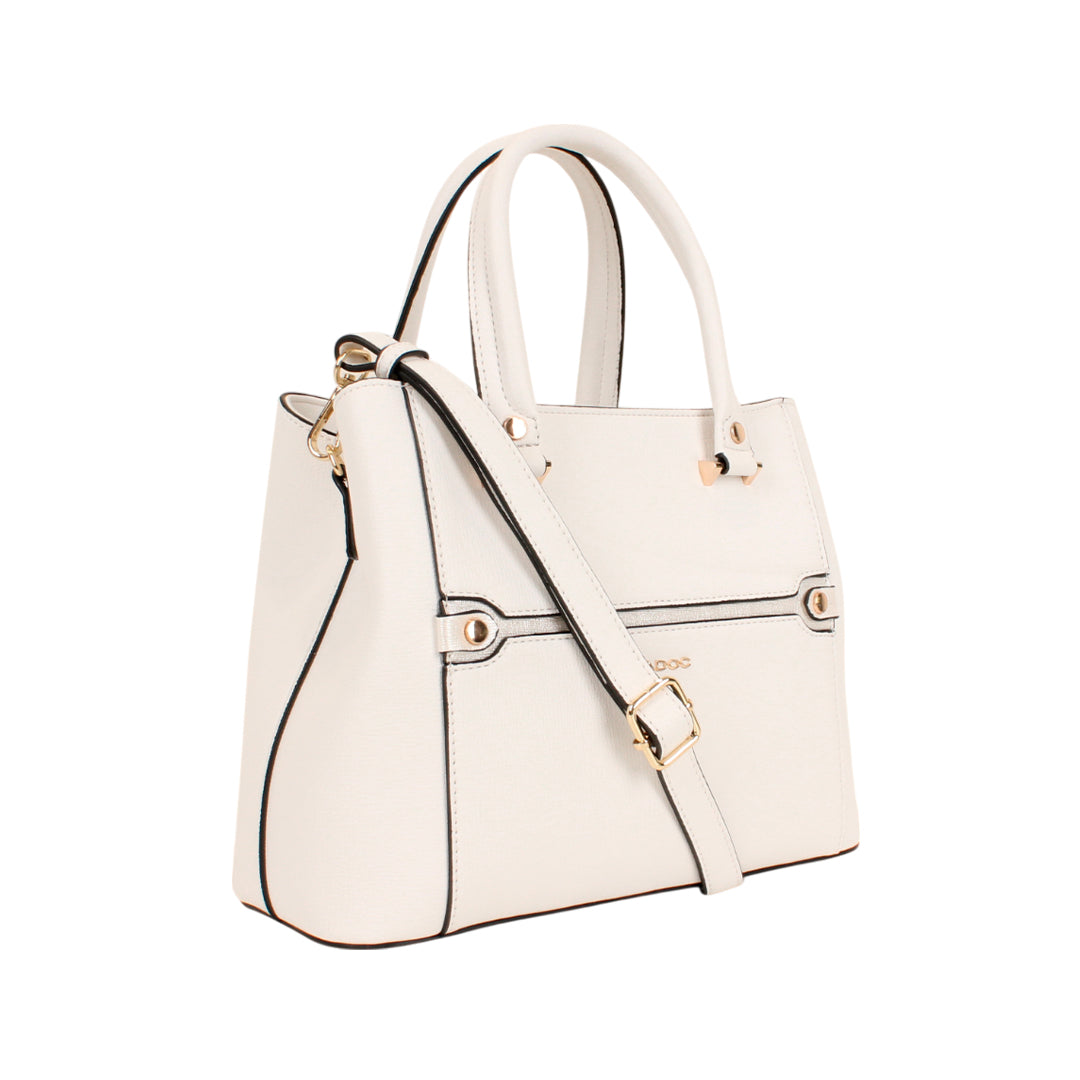 Cartera satchel Jess para mujer color blanco
