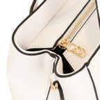 Cartera satchel Jess para mujer color blanco