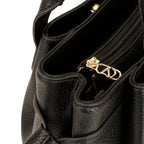 Cartera satchel Kimber para mujer color negro