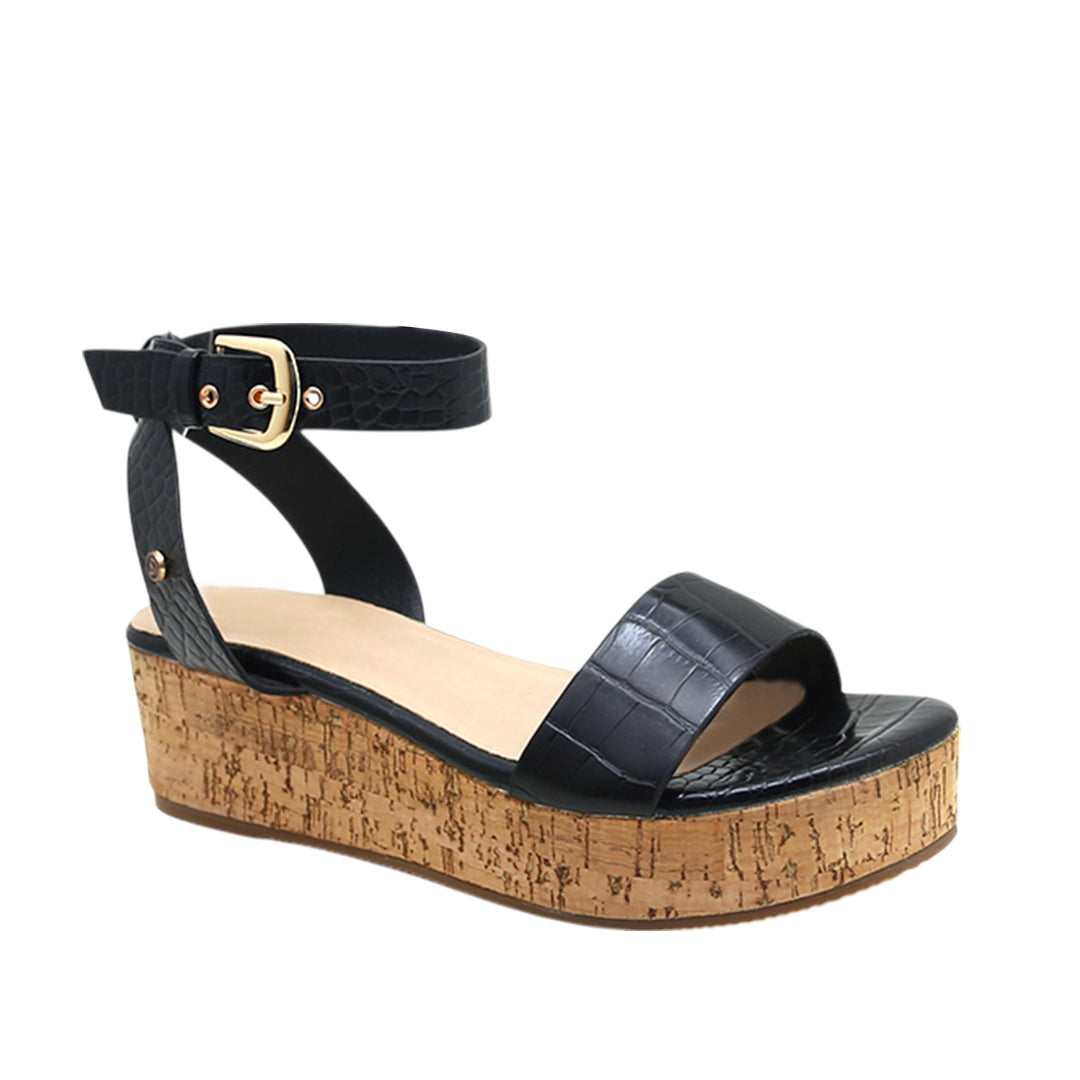 Sandalias de plataforma Padma para mujer color negro