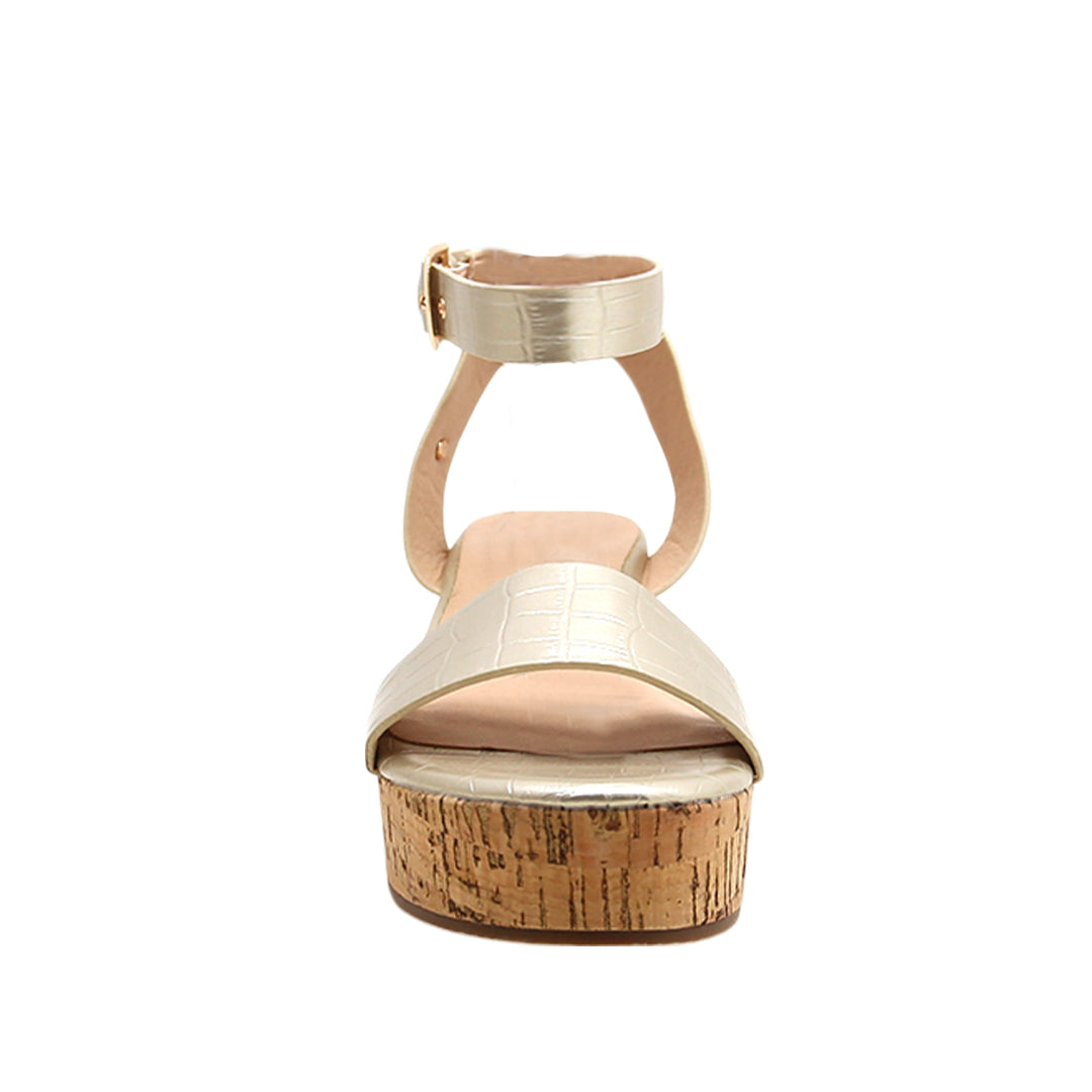 Sandalias de plataforma Padma para mujer color dorado