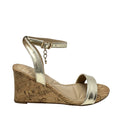 Sandalias de cuña Porcha para mujer color dorado