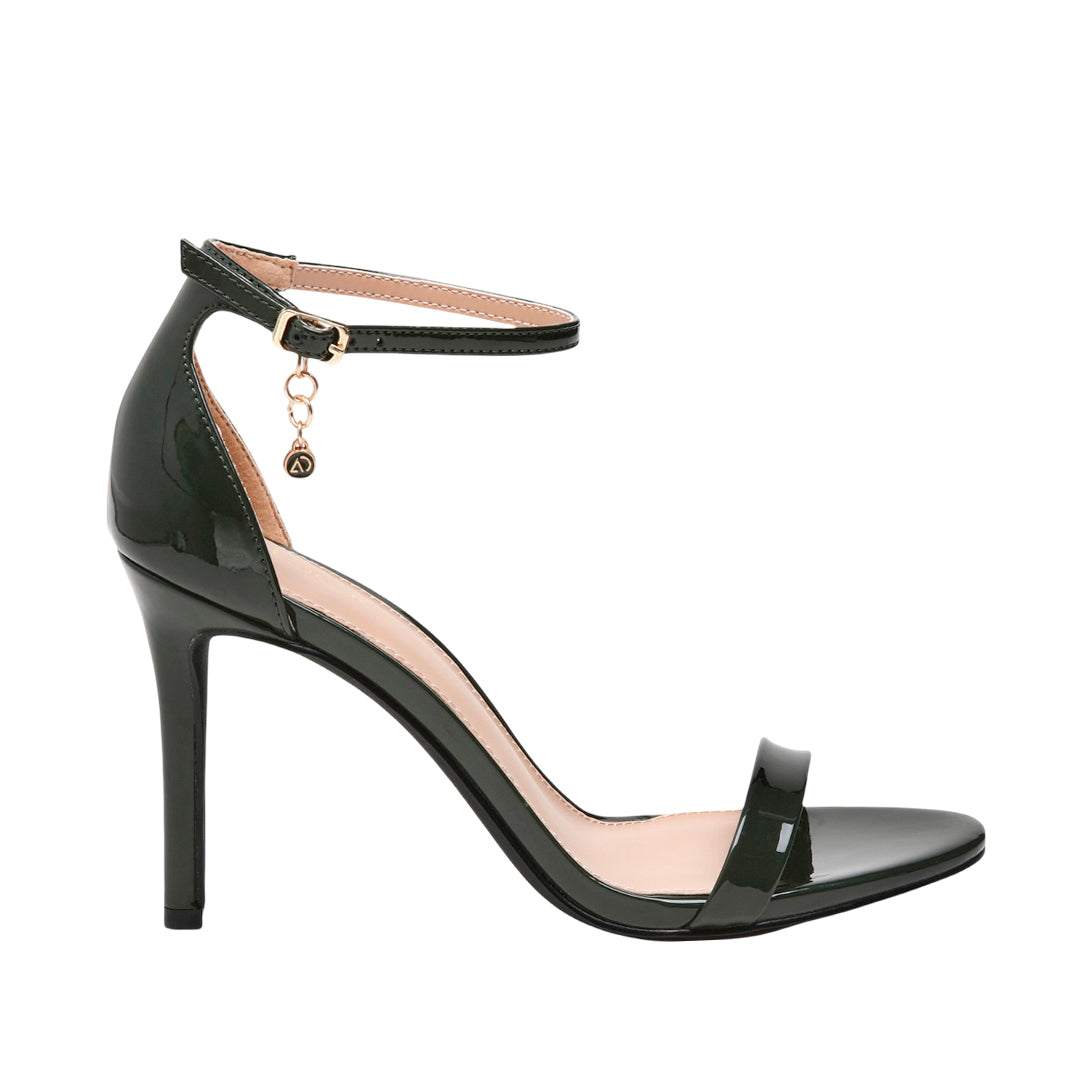Sandalias de tacón Brazen para mujer color olivo