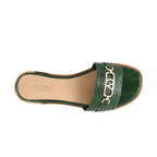 Sandalias slip on Maggie para mujer color olivo