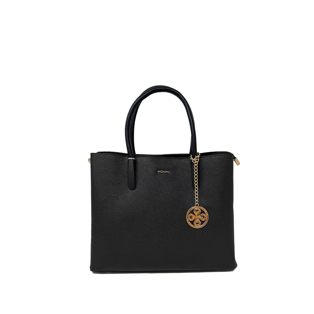 Cartera satchel Fiorella para mujer color negro