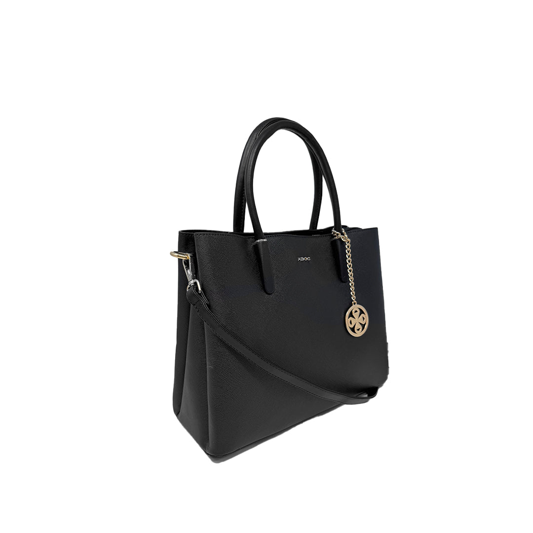 Cartera satchel Fiorella para mujer color negro