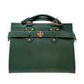 Cartera satchel Eu para mujer color verde