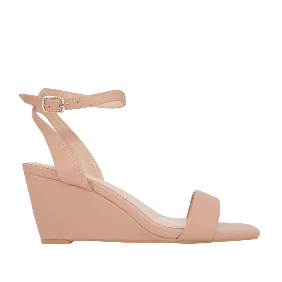 Sandalias de tacón Miller para mujer color nude