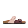 Sandalias flats Mirka para mujer color café y rosado