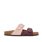 Sandalias flats Mirka para mujer color café y rosado