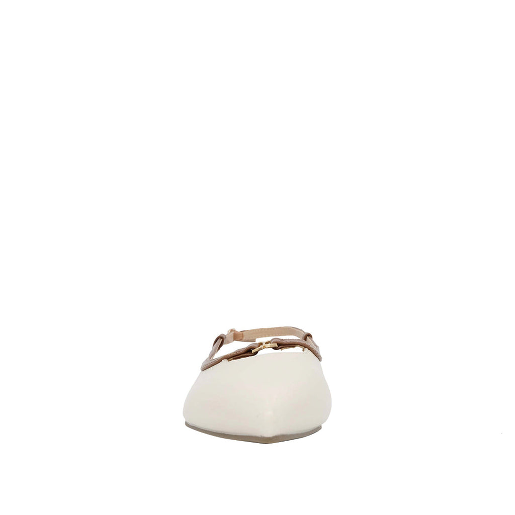 Ballerinas slingback Porta para mujer color hueso