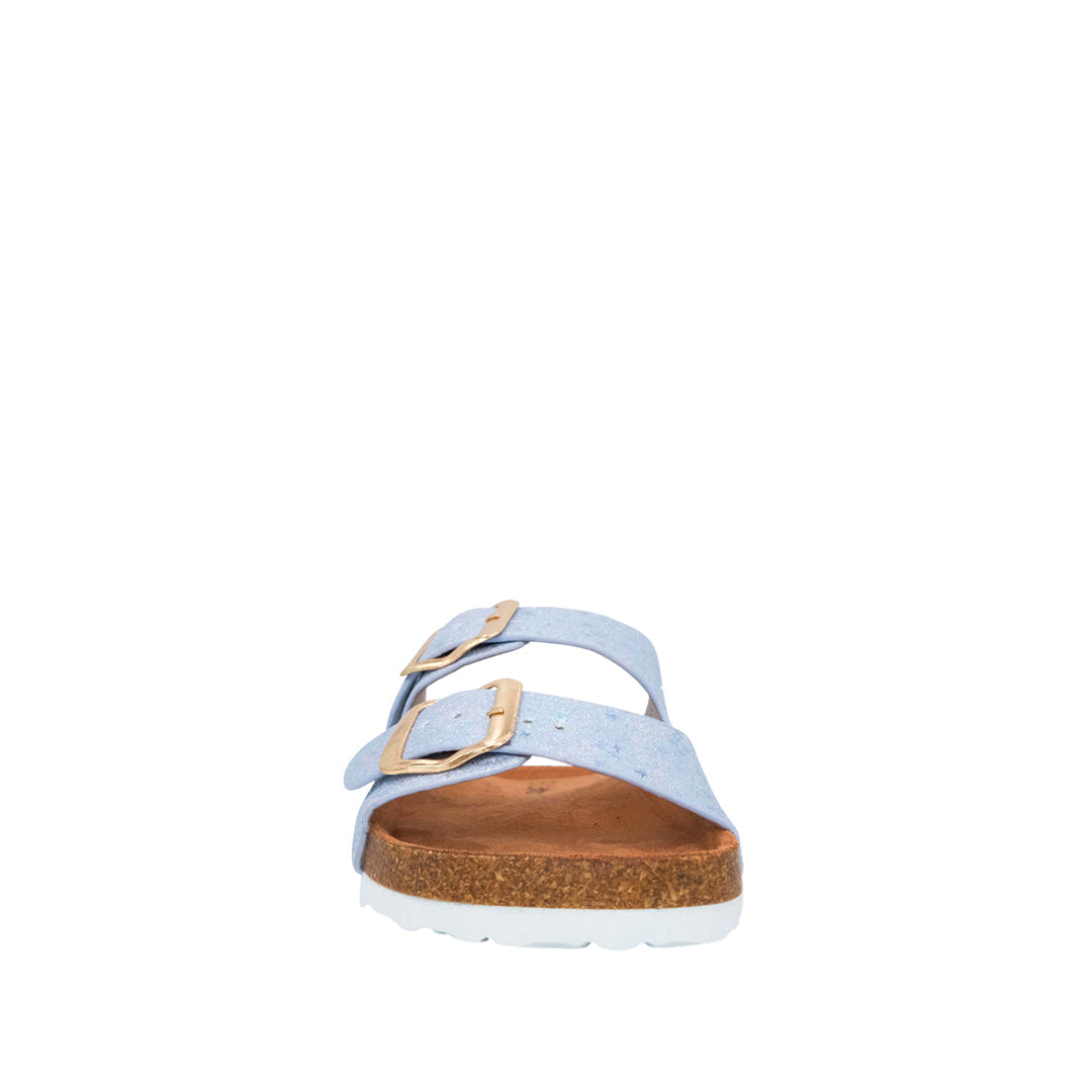 Sandalias flats Beatriz para niña color celeste