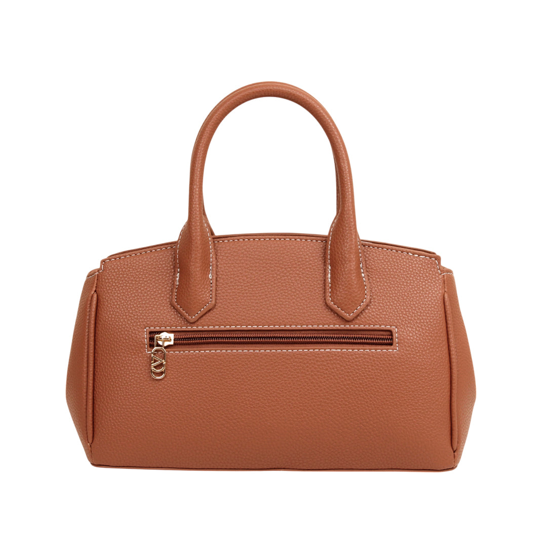 Cartera satchel Jade para mujer color tan