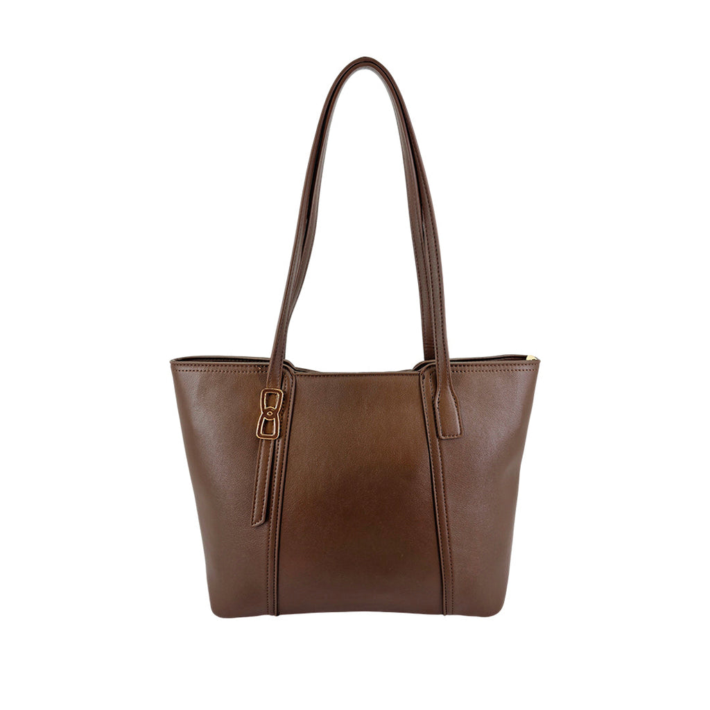 Cartera tote Yeriely para mujer color chocolate