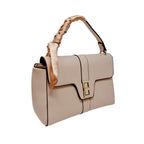 Cartera satchel Ellie para mujer color nude