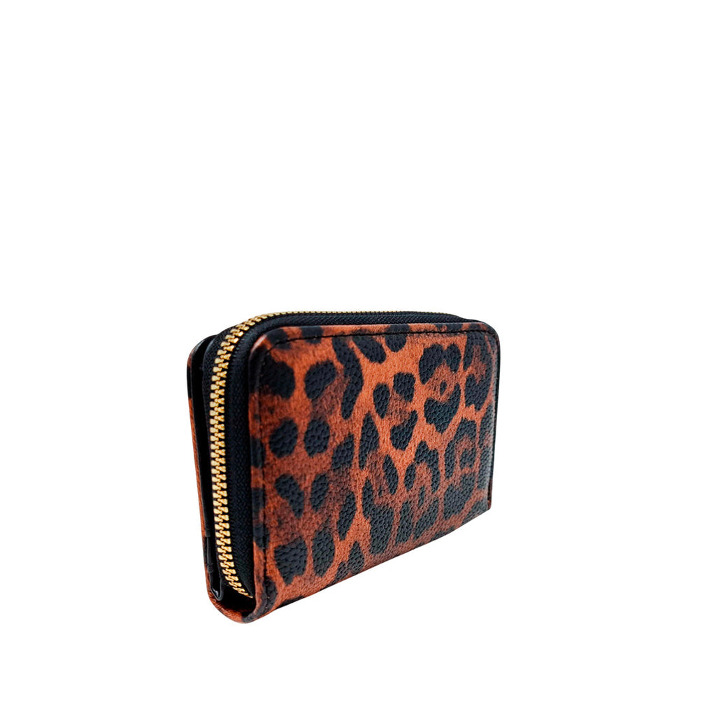 Billetera Karli para mujer color leopardo