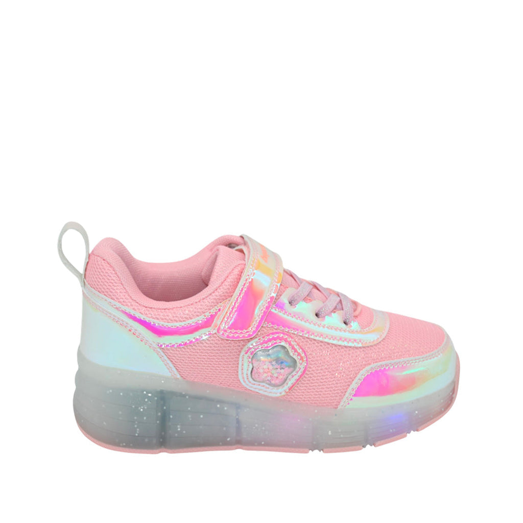 Sneakers con luces Rhinarol para niña color blush