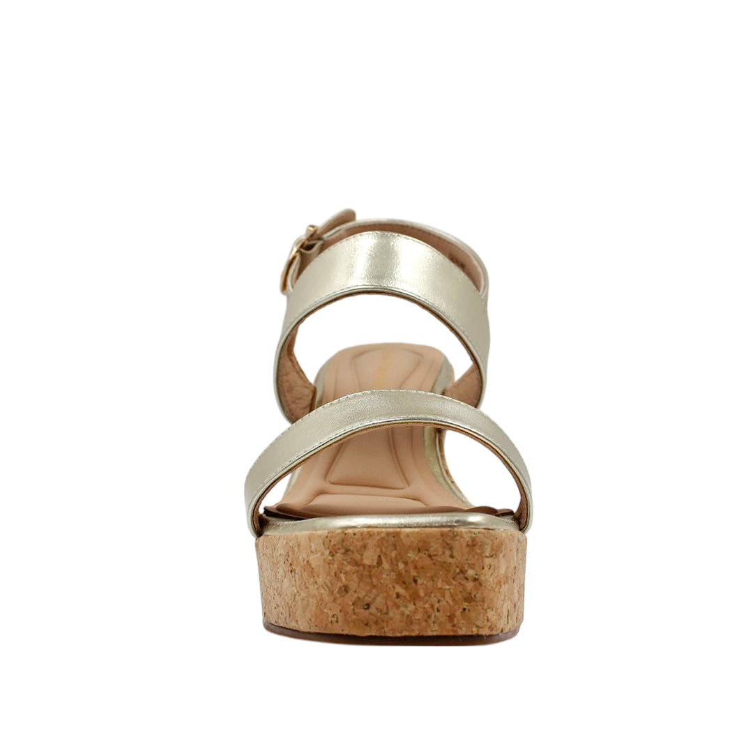 Sandalias de cuña Analuz 2 para mujer color dorado