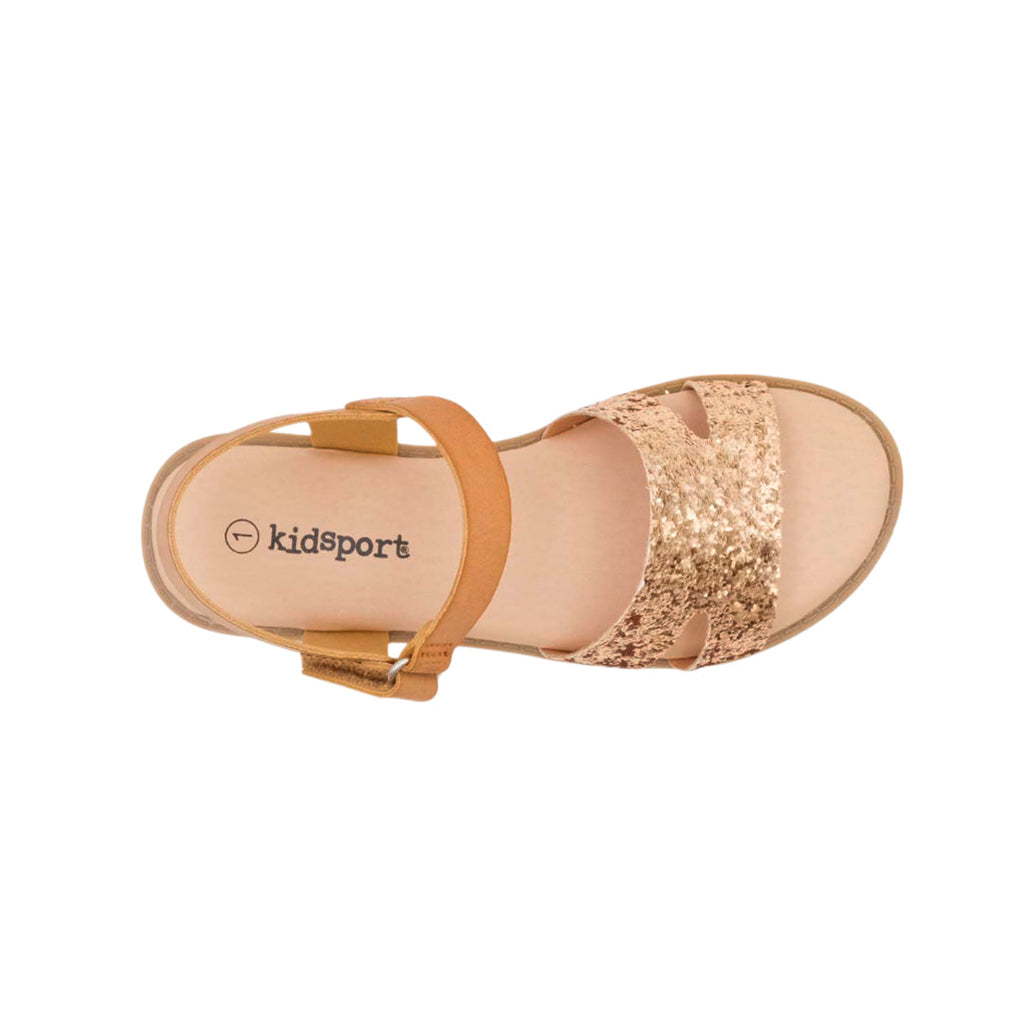 Sandalias Kristen para niña color oro rosa