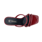 Sandalias de tacón Camila para mujer color vino