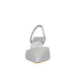 Tacones Celine para mujer color plateado
