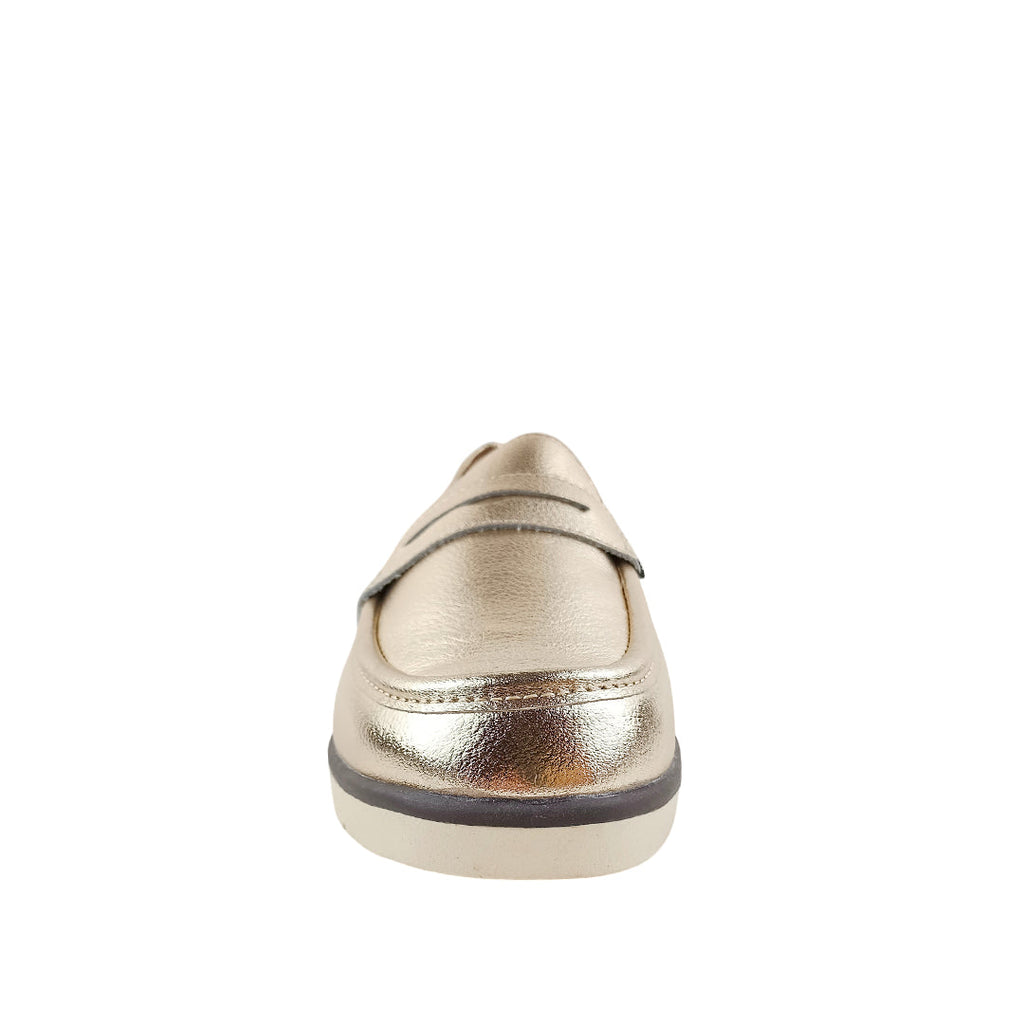 Mocasines Andrea 4 para mujer color dorado