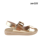 Sandalias flats Valia para mujer color dorado