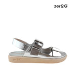 Sandalias flats Valia para mujer color plateado