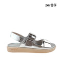 Sandalias flats Valia para mujer color plateado