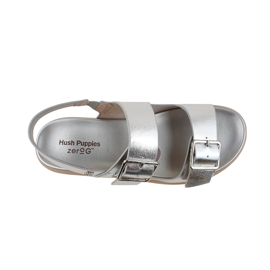 Sandalias flats Valia para mujer color plateado